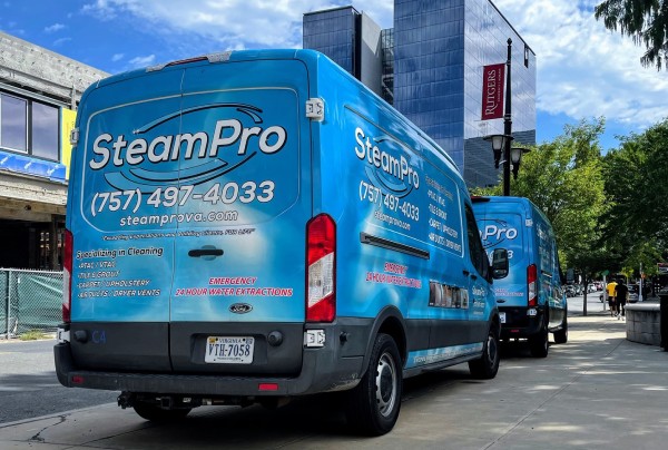 Steam Pro vans at Rutgers University